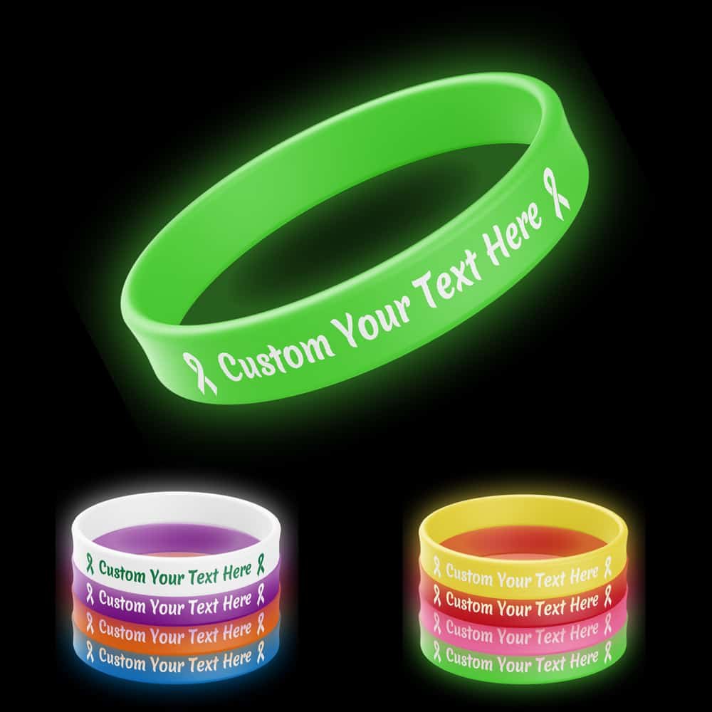 Custom Glowing Inkinjected Silicone Wristbands  Harborway Gift