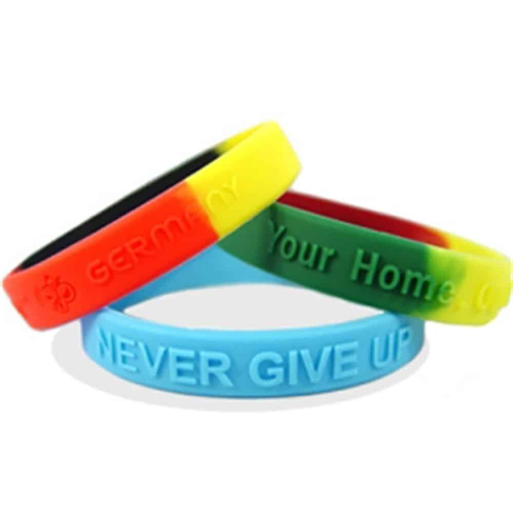 Custom Silicone Wristband with Outside Logo Embossed Adjustable Charm  Bracelet Cheap Polyester Wristband - China Disposable Wristband and Dresses  Wristband price | Made-in-China.com